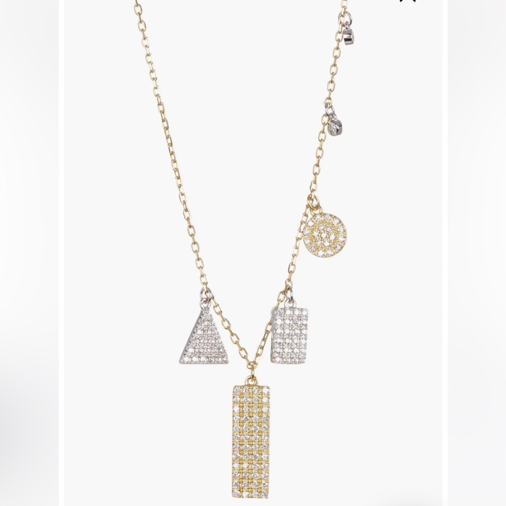 Adornia Gold Pavé Swarovski Crystal
Accented Pendant Necklace